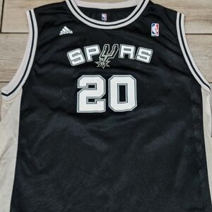 Spurs Adidas Youth XL Manu Ginobili mesh Jersey Black